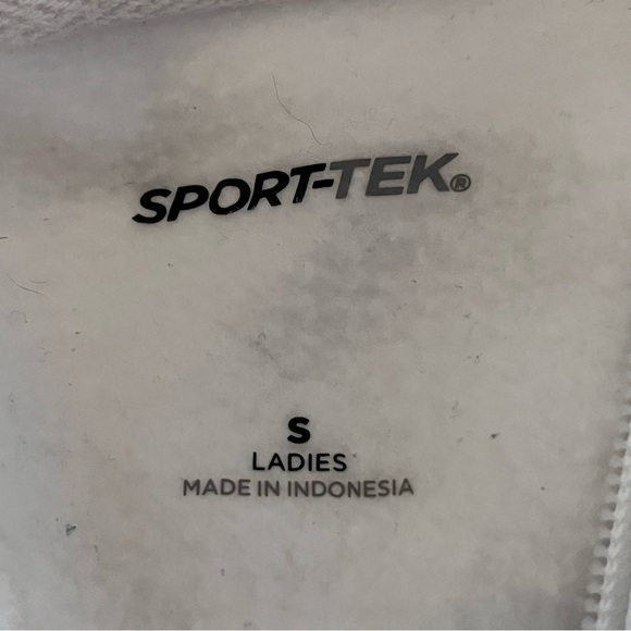 Sport-Tek Skutt Catholic Half Zip High Neck Sweatshirt White S - Picture 4 of 5